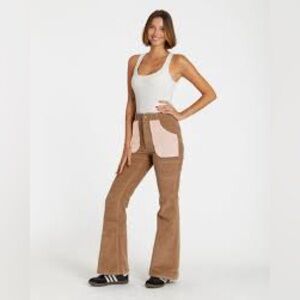 Chic Two-Tone Flare Pants